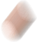 Blurred neutral-toned cylindrical graphic with a soft shadow isolated on a white background.
